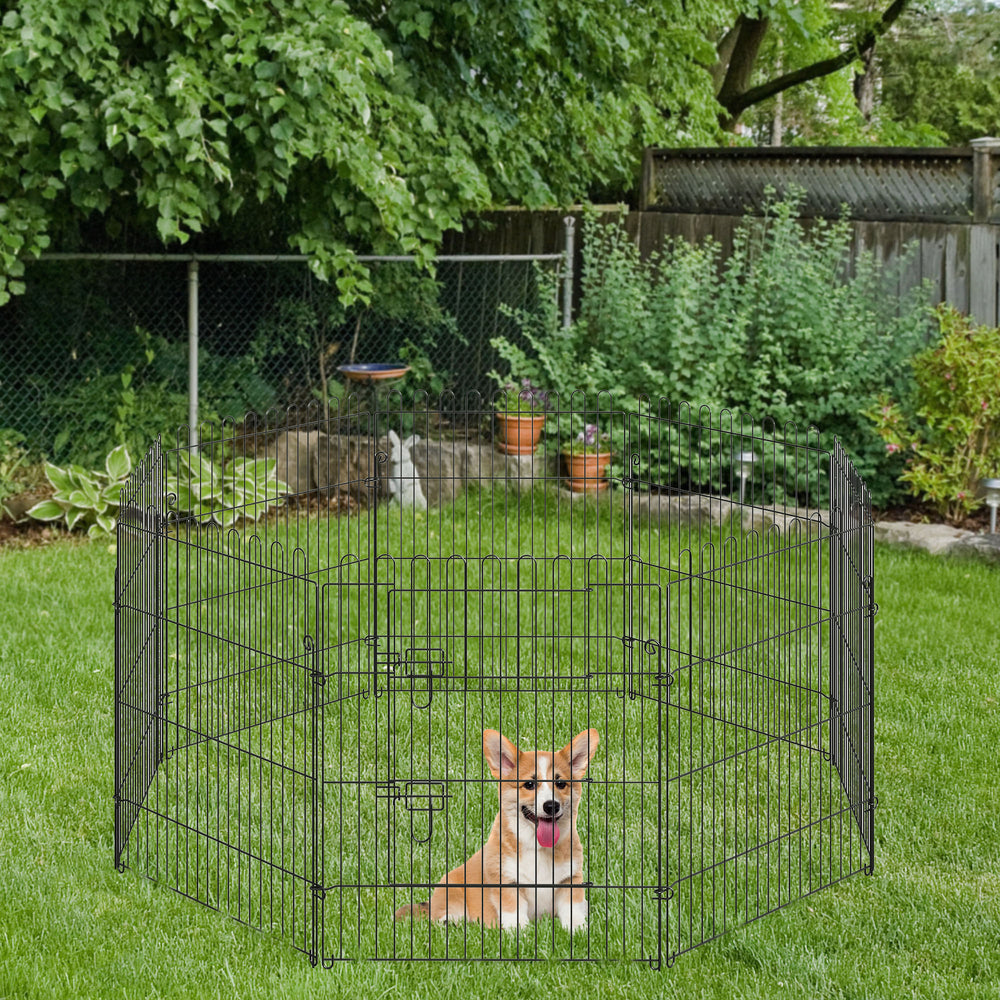 30inch 8-Panel Octagon Pet Exercise Playpen Crate Foldable Dog Cage Pen Puppy - view 7