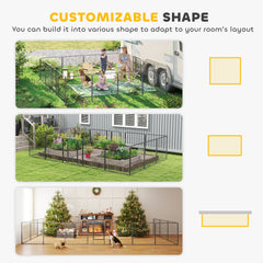 Heavy Duty Pet Playpen, 16 Panels Steel Dog Fence Puppy Exercise Pen with 2 - view 3