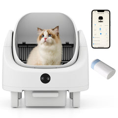 Self-Cleaning Open-Top Cat Litter Box with APP Control for Multi-Cat Cat House