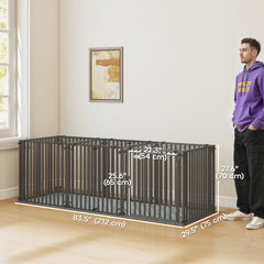 83 Inch Heavy Duty Dog Crate, Extra Large Metal Dog Cage Kennel with Mat - view 2