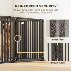 83 Inch Heavy Duty Dog Crate, Extra Large Metal Dog Cage Kennel with Mat - view 3