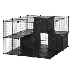 56 Panels Pet Playpen Small Animal Cage for Rabbit Small Animal Habitat