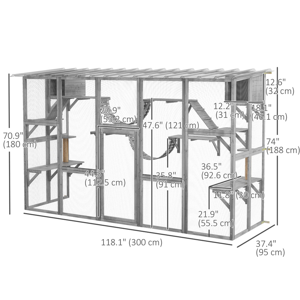 Large Outdoor Catio with Condos, Platforms, Doors, Ladders, Weather-Resistant - view 2