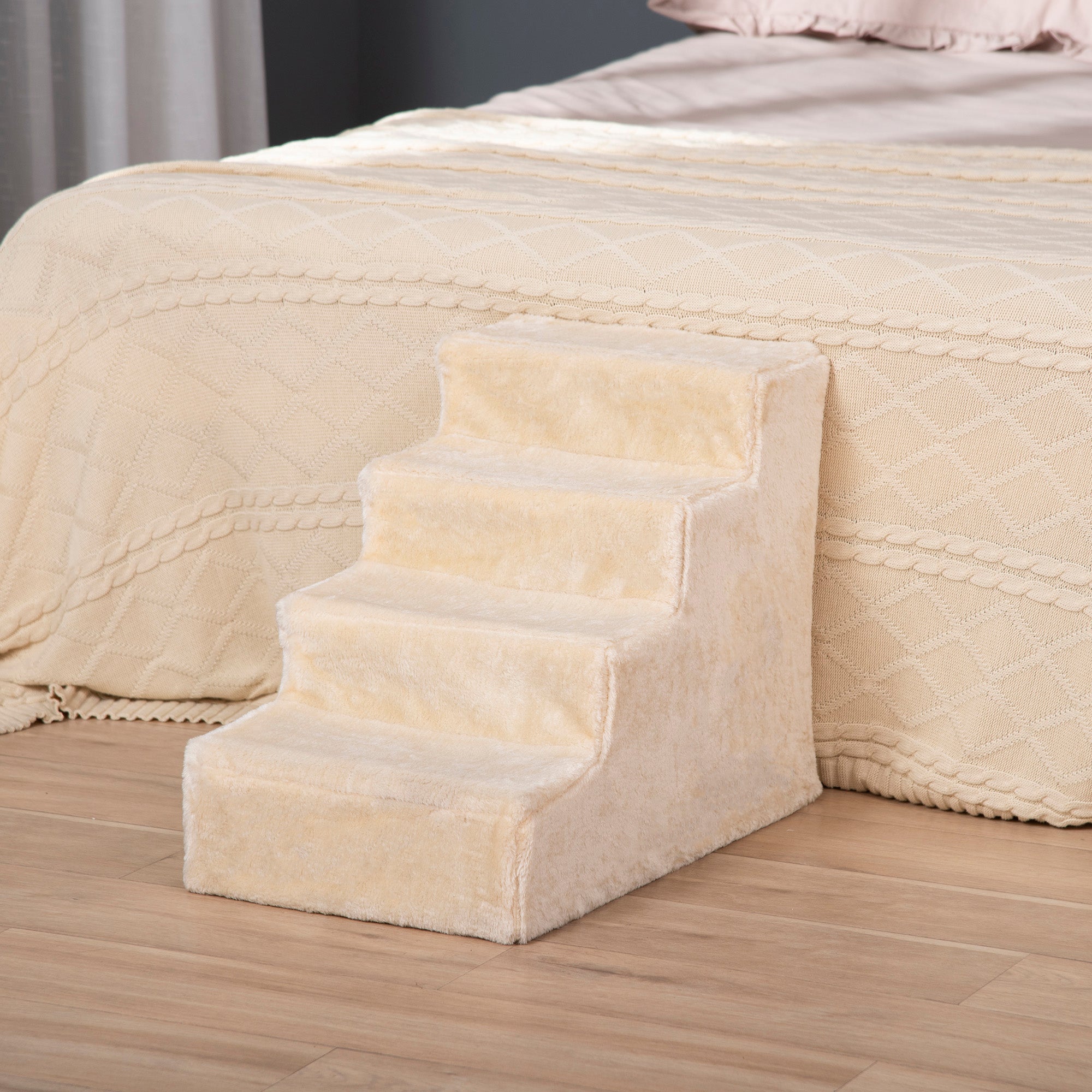 4-Step Dog Ramp for Sofa, Bed, and Couch, with Removable Cover Dog Stairs - view 7