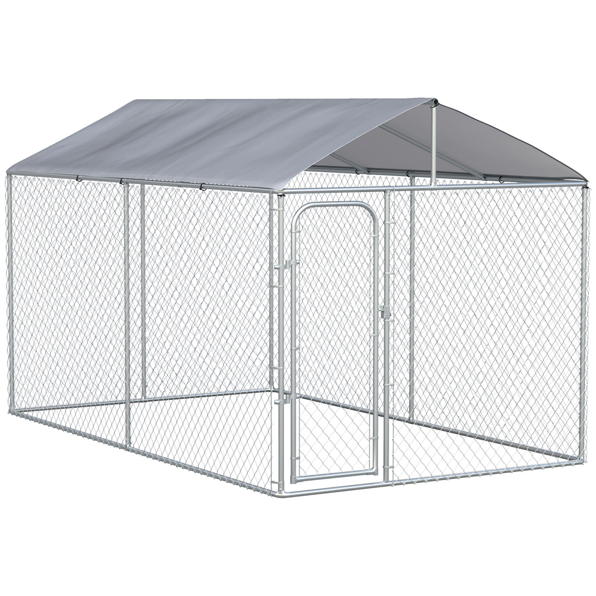 Dog Kennel Outdoor, Heavy Duty Playpen with Secure Lock, Cover, for Backyard
