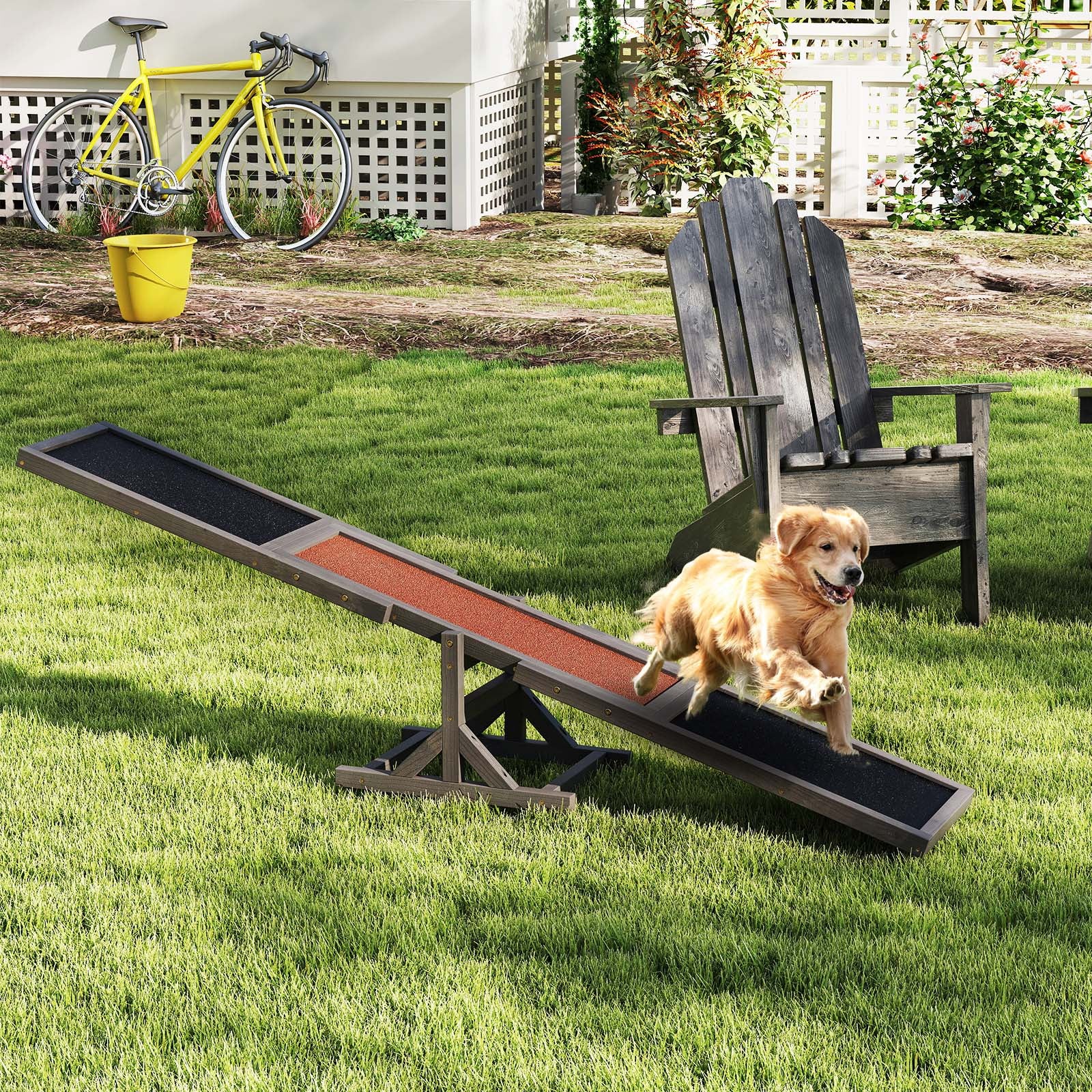 Wooden Dog Agility Seesaw Dog Outdoor Run Game Toy for Obstacle Courses - view 2