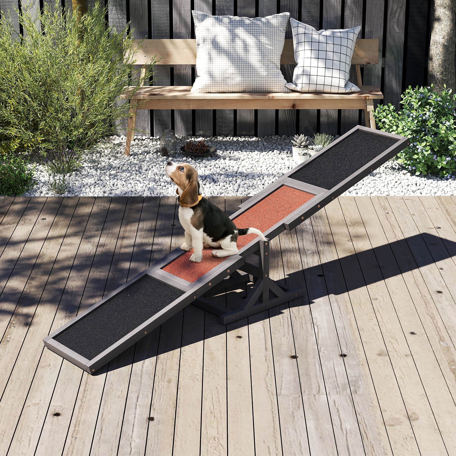 Wooden Dog Agility Seesaw Dog Outdoor Run Game Toy for Obstacle Courses - view 3