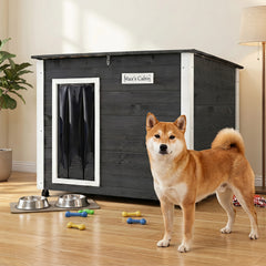 Wooden Dog House Outdoor with Natural Spruce Wood Frame Removable Floor - view 2
