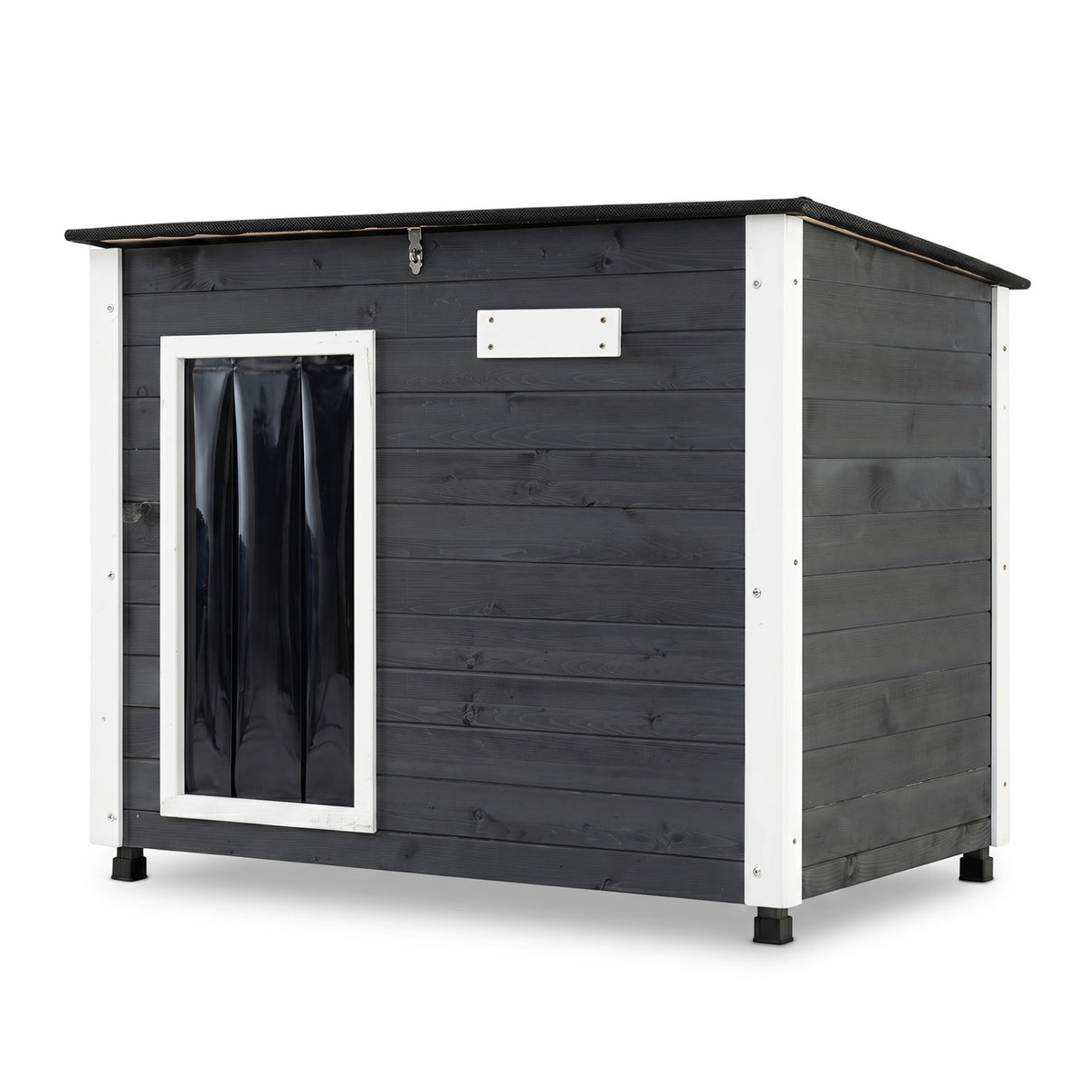 Wooden Dog House Outdoor with Natural Spruce Wood Frame Removable Floor