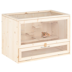 Wooden Hamster Cage with Mesh Flip Roof Dog Crate - view 4