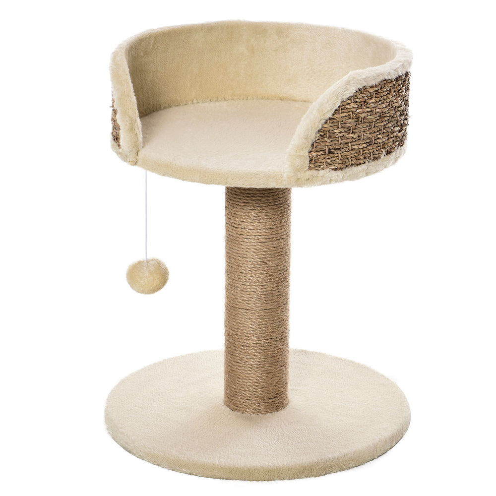 Cat Tree with Scratching Post, Toy Ball, Perch, Small Cat Tower for Indoor Cats