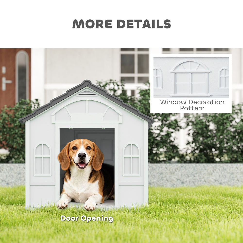 26" Plastic Dog House Outdoor with Air Vents, for Small Medium Dogs Dog Crate - view 5