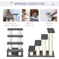 Cat Trees 4 Tier Pet Stairs Dog Cat 4 Steps Kitty Scatching Post Cat Scratch - view 4