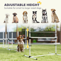 Set of 4 Dog Agility Training Equipment Adjustable Jump Bar Pet Exercise Kit - view 3