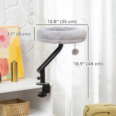 Cat Desk Bed 360 deg Rotatable Adjustable Height for Home Office Work Window - view 2