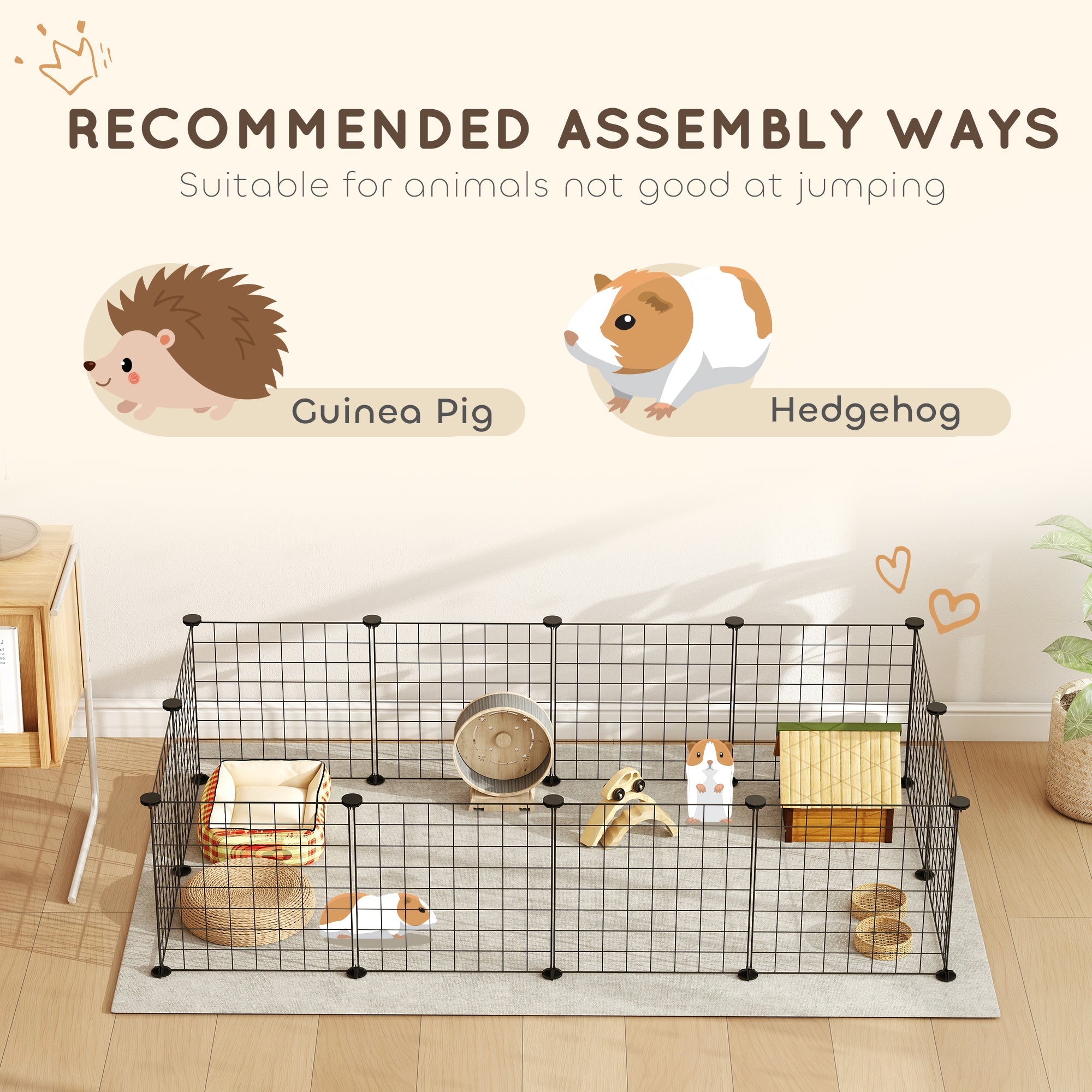 Pet Playpen, DIY Cage House for Small Animals, Guinea Pigs, Hedgehogs Small - view 5