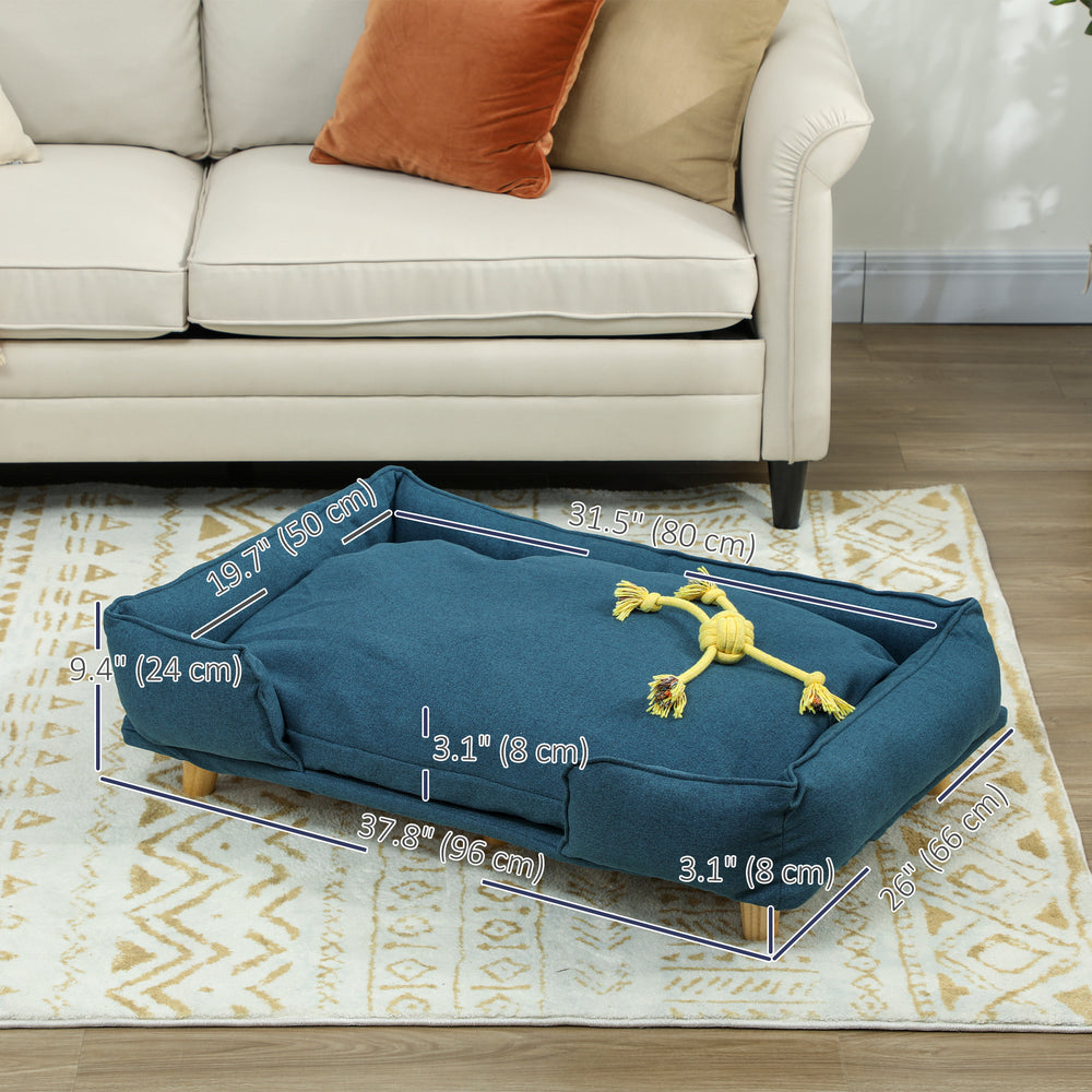 Washable Dog Sofa for Large Dogs, Elevated Pet Couch with Anti-slip Foot Pads - view 2