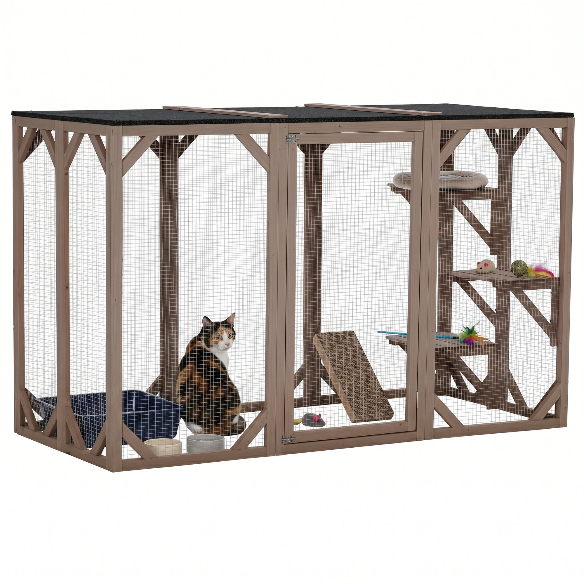 71"L Catio Outdoor Cat Enclosure, Indoor Cat Cage, Pet House, Small Animal
