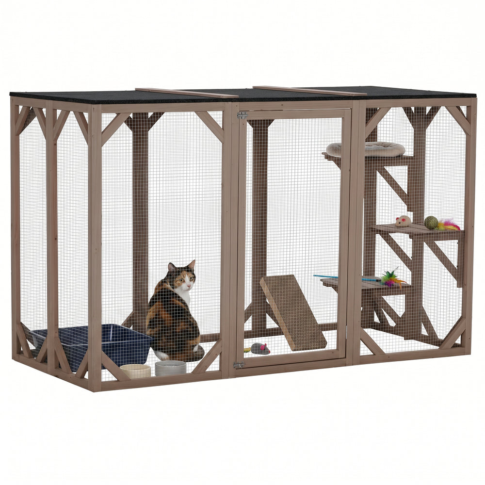 71"L Catio Outdoor Cat Enclosure, Indoor Cat Cage, Pet House, Small Animal