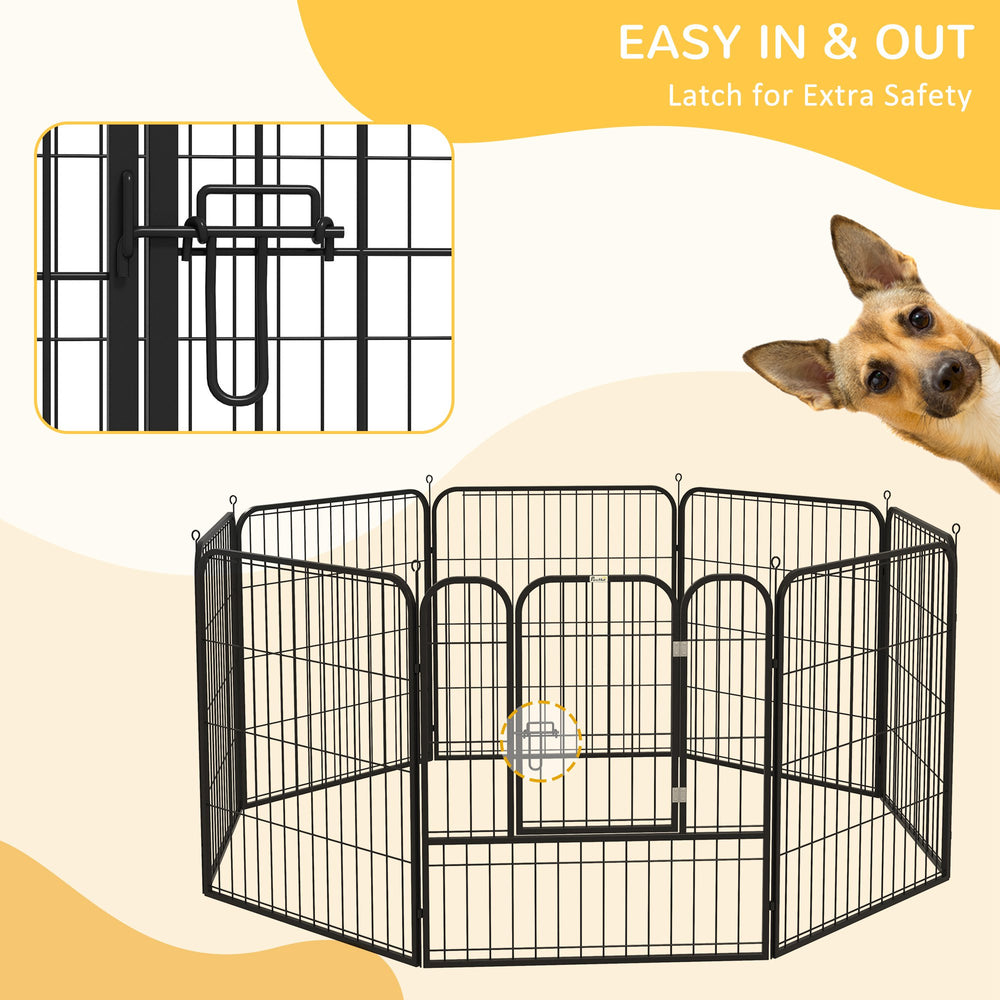 8 Panel Pet Playpen Play Yard Fence Home DIY Heavy-Duty Metal Foldable Indoor - view 5