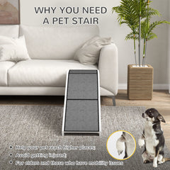Pet Ramp Bed Steps for Dogs Cats Non-slip Carpet Top Platform Pine Wood 59"L x - view 4