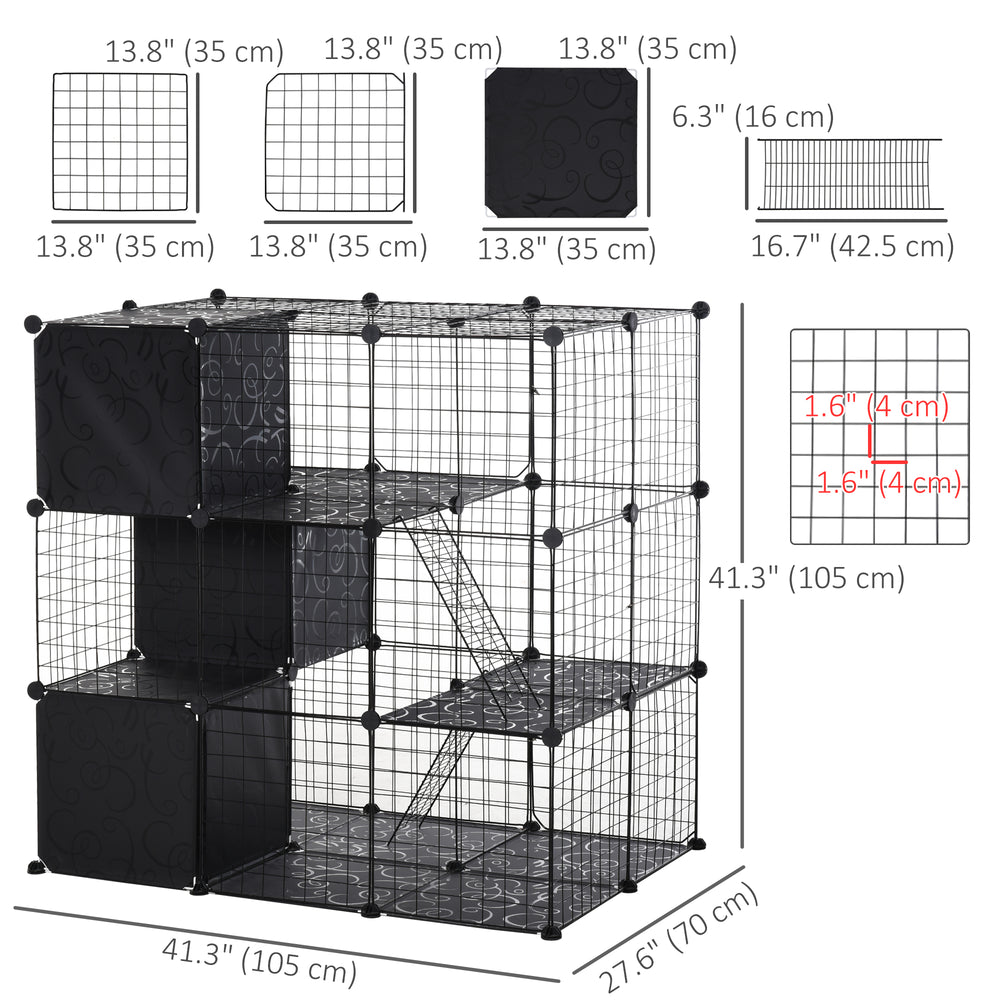 56 Panels Pet Playpen Small Animal Cage for Rabbit Small Animal Habitat - view 2