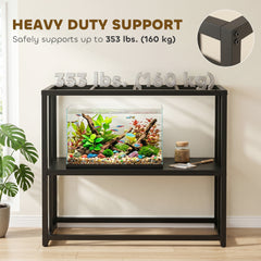 40 Gallon Fish Tank Stand, Heavy Duty Aquarium Stand with Storage Shelf - view 3