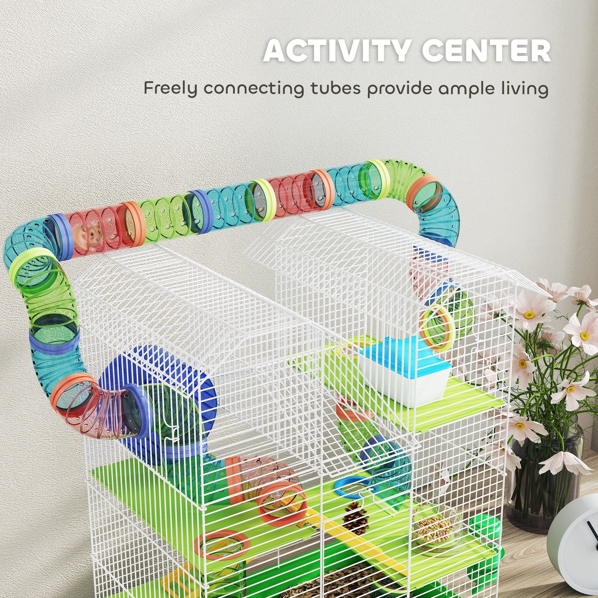 18.5" Hamster Cage, 5 Tiers Small Animal House with Tunnel Tube System - view 6