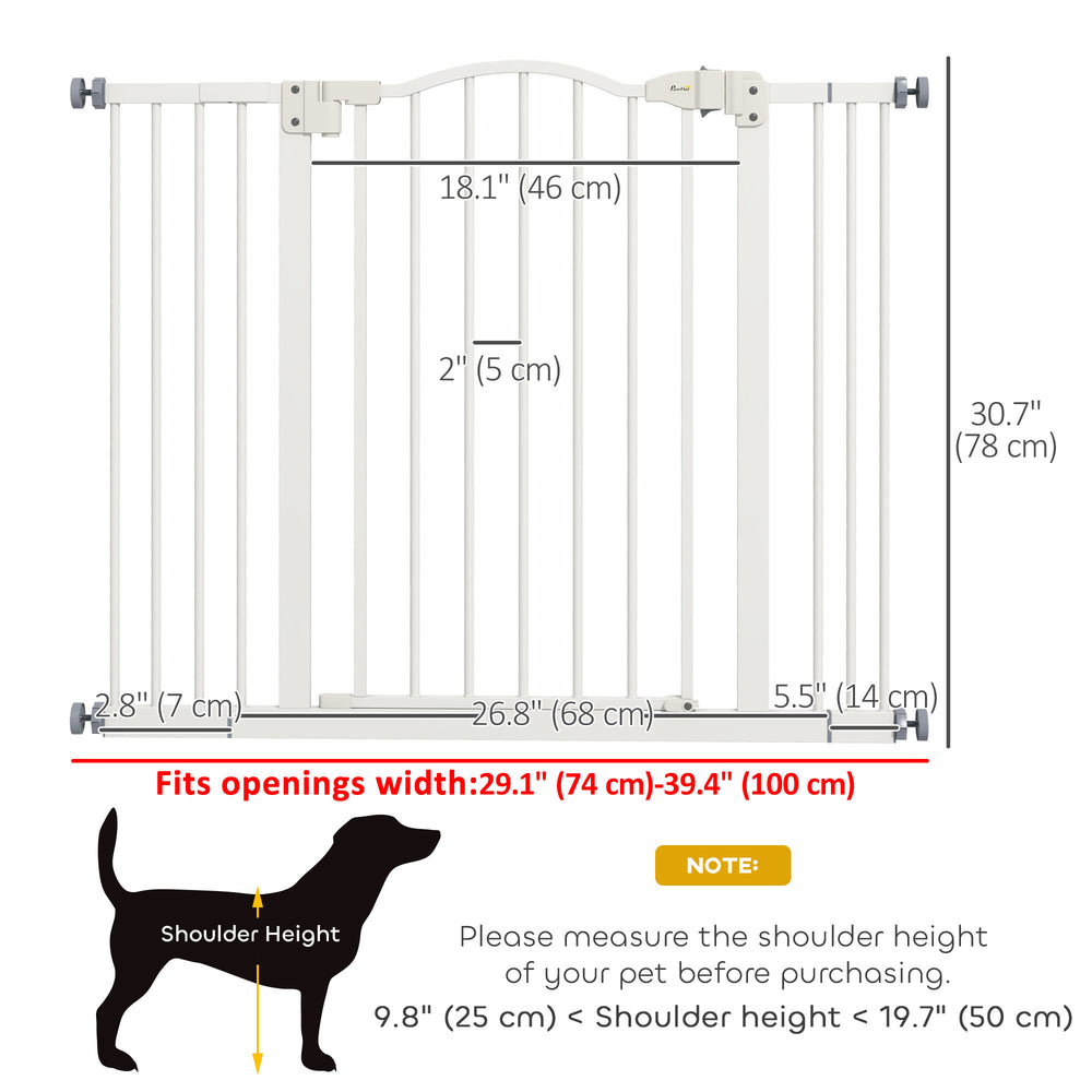 Extra Tall Dog Gate with Door, Pressure Fit, Auto Close, Double Locking - view 2