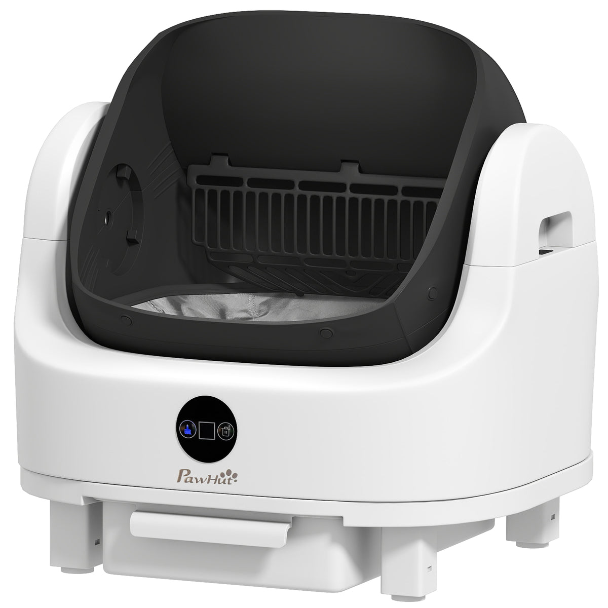 Open-Top Self Cleaning Cat Litter Box, Automatic Cat Litter Box with Integrated