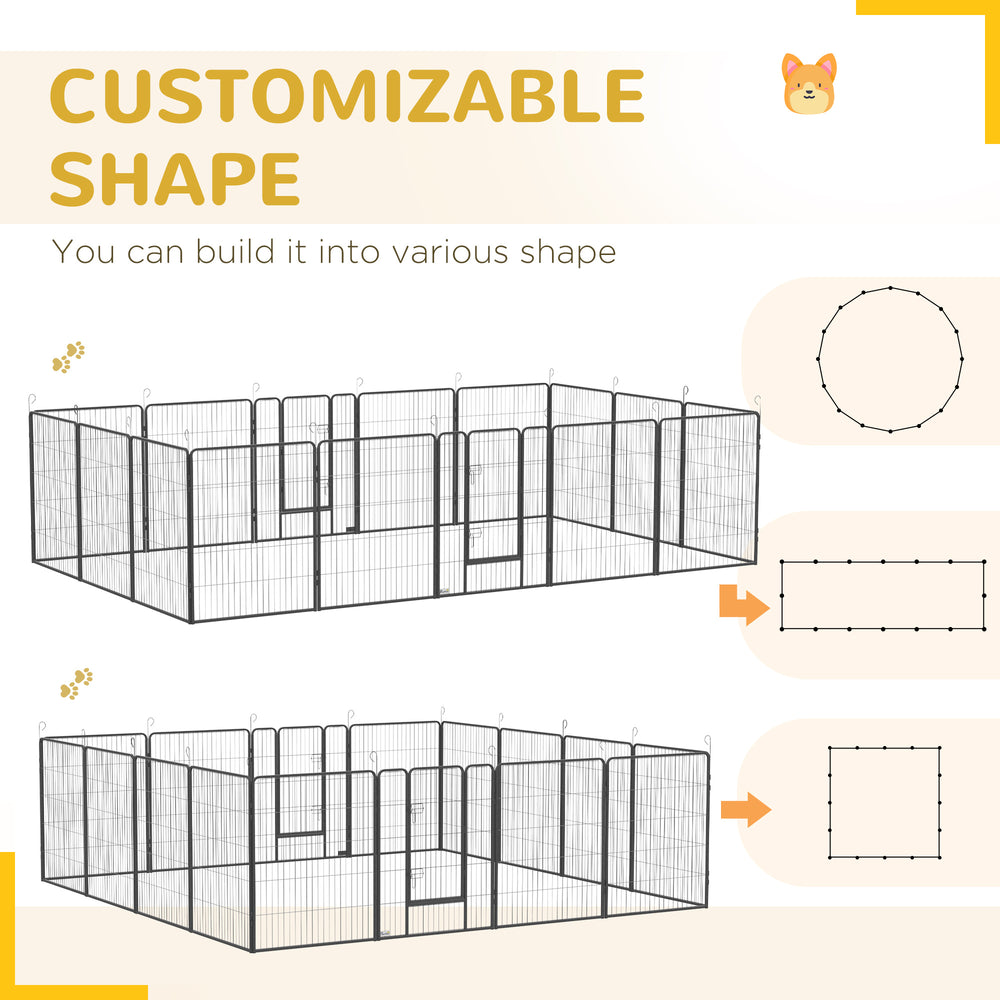 16 Panel 39" Height Heavy Duty Dog Playpen for Small Medium Large Dogs - view 4
