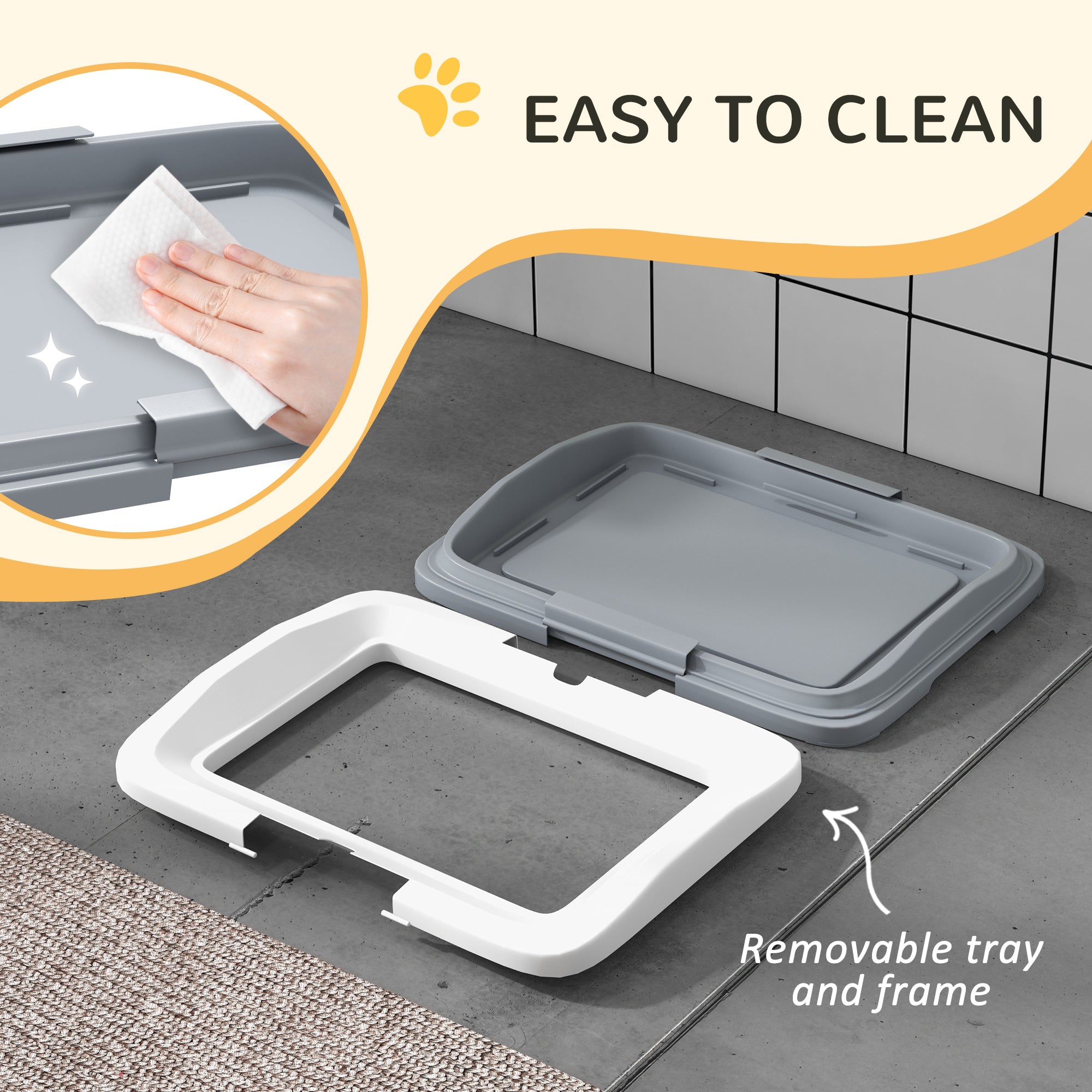 18" x 13" Pee Pad Holder, Dog Potty Tray for Indoor Outdoor, Easy to Clean Dog - view 4