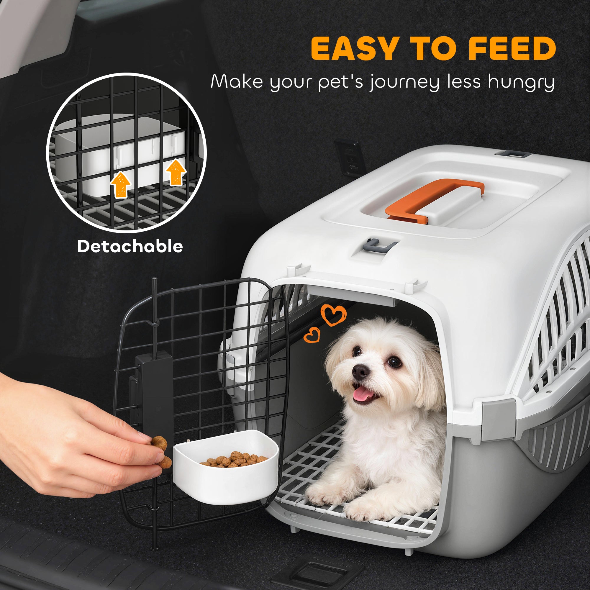 Airline Approved Pet Carrier for Mini Dogs and Cats with Steel Wire Door, Water - view 6