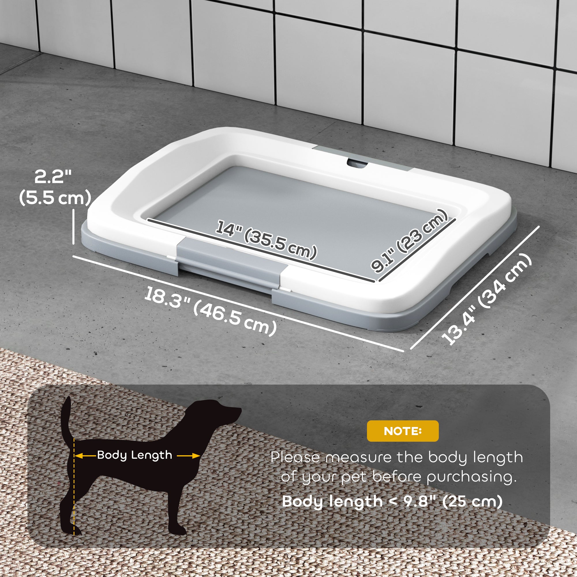 18" x 13" Pee Pad Holder, Dog Potty Tray for Indoor Outdoor, Easy to Clean Dog - view 2