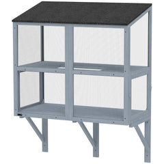 Catio Outdoor Cat Enclosure Wall-Mounted 2-Level Outdoor Cat House