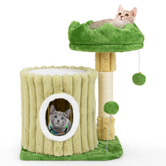 Cute Cat Tree with Sisal Scratching Posts and Dangling Ball - view 4