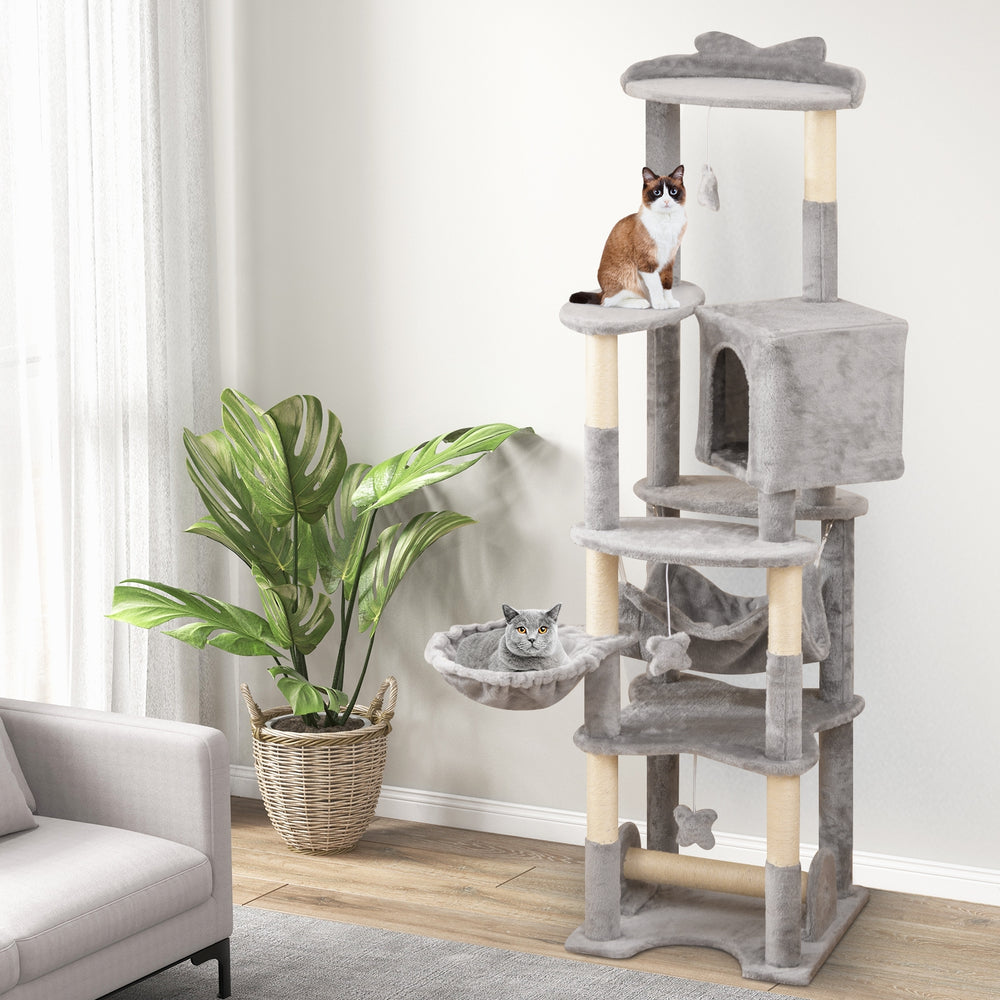 69 Inch Multi-level Cat Tree with Top Perch and Cozy Condo - view 2
