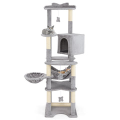 69 Inch Multi-level Cat Tree with Top Perch and Cozy Condo