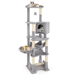 69 Inch Multi-level Cat Tree with Top Perch and Cozy Condo - view 4
