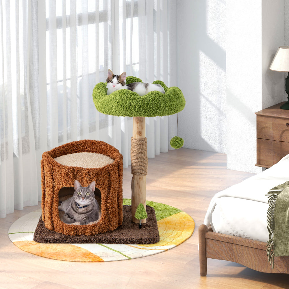 Multifunctional Cat Tree Cat Tower with Scratching Posts and Top Perch - view 3