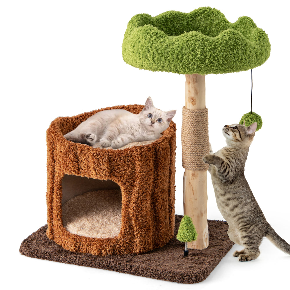 Multifunctional Cat Tree Cat Tower with Scratching Posts and Top Perch - view 4