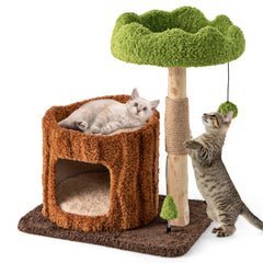 Multifunctional Cat Tree Cat Tower with Scratching Posts and Top Perch - view 4