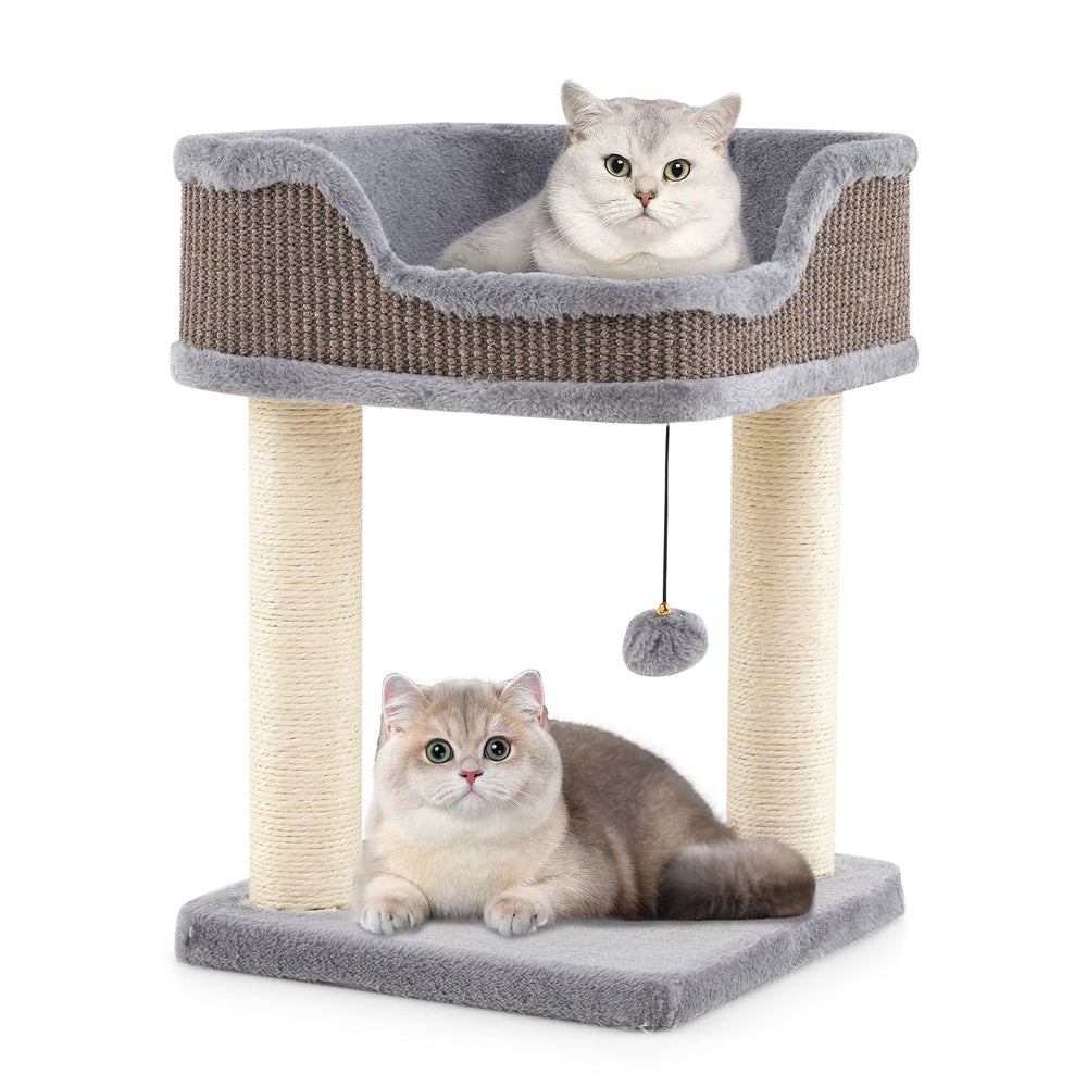 Small Cat Tree for Indoor Cats Kitty Tower with Comfy Plush Perch Sisal - view 3
