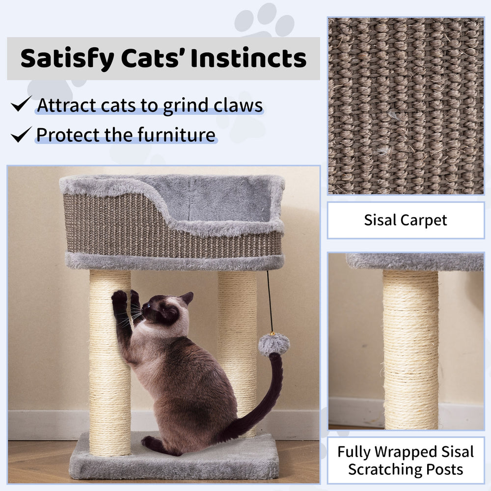 Small Cat Tree for Indoor Cats Kitty Tower with Comfy Plush Perch Sisal - view 6