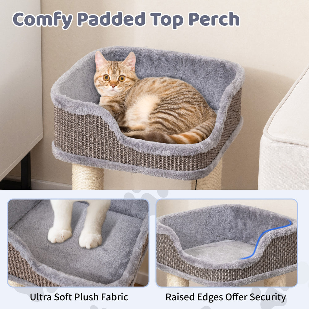 Small Cat Tree for Indoor Cats Kitty Tower with Comfy Plush Perch Sisal - view 7
