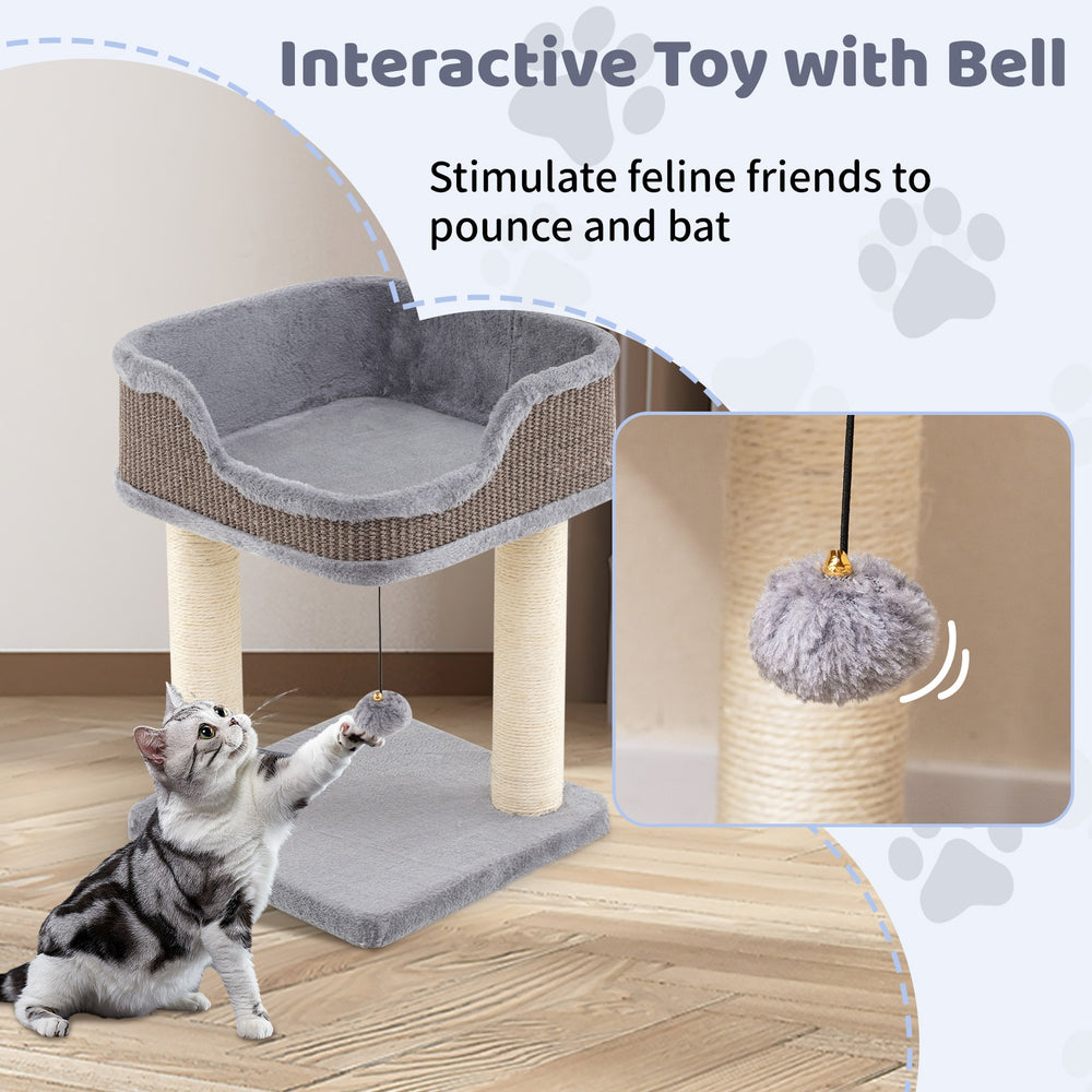 Small Cat Tree for Indoor Cats Kitty Tower with Comfy Plush Perch Sisal - view 8