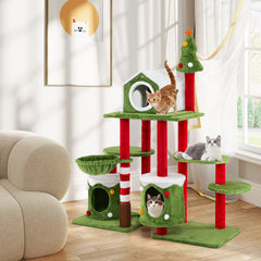 58 Inch Tall Cat Tree Tower Multi-level Pet Climbing and Jumping Tower - view 3