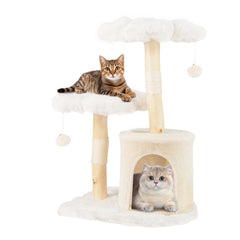 Cute Solid Wood Cat Tree Natural Branch Modern Flower Cat Tower with Sisal - view 4
