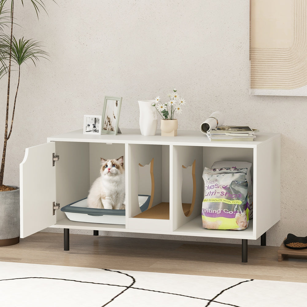 40 Inch Cat Litter Box Enclosure for 2 Cats Hidden Cat Washroom Cat House - view 3