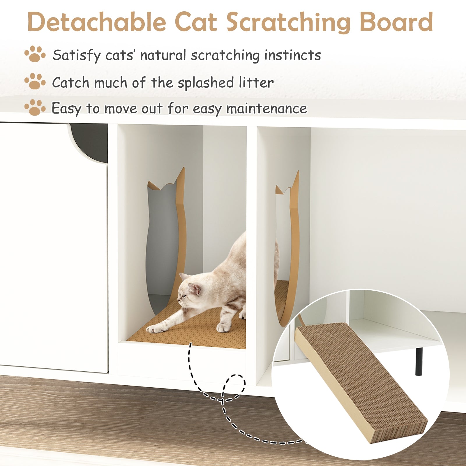 40 Inch Cat Litter Box Enclosure for 2 Cats Hidden Cat Washroom Cat House - view 8